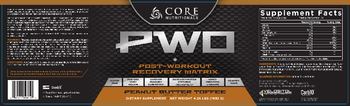 Core Nutritionals PWO Peanut Butter Toffee - supplement