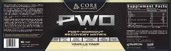 Core Nutritionals PWO Vanilla Cake - supplement