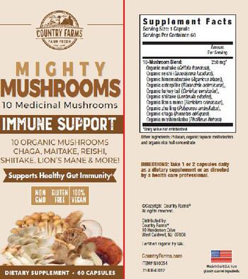 Country Farms Mighty Mushrooms - supplement