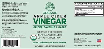 Country Farms Organic Apple Cider Vinegar - supplement