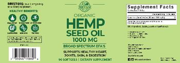 Country Farms Organic Hemp Seed Oil 1000 mg - supplement