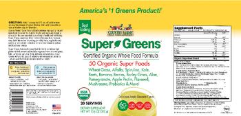 Country Farms Super Greens Delicious Apple Banana Flavor - supplement