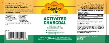 Country Life Activated Charcoal - supplement