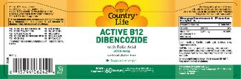 Country Life Active B12 Dibencozide With Folic Acid 3000 mcg - supplement