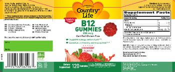 Country Life B12 Gummies 850 mcg Strawberry Flavor - supplement