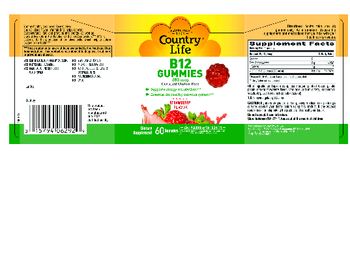 Country Life B12 Gummies 850 mcg Strawberry Flavor - supplement