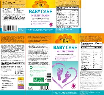 Country Life Baby Care Multivitamin Natural Raspberry Flavor - supplement