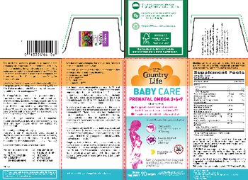 Country Life Baby Care Prenatal Omega 3-6-9 - supplement