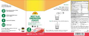 Country Life Beet & B Energizer Powder Watermelon Flavor - supplement