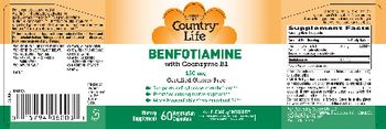 Country Life Benfotiamine with Coenzyme B1 150 mg - supplement