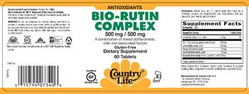 Country Life Bio-Rutin Complex 500 mg / 500 mg - supplement