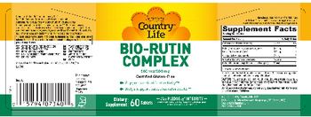 Country Life Bio-Rutin Complex 500 mg - supplement
