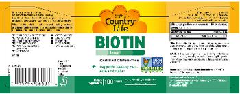 Country Life Biotin 1 mcg - supplement