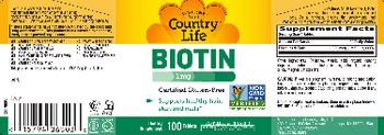 Country Life Biotin 1 mg - supplement