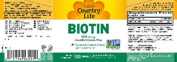 Country Life Biotin 500 mcg - supplement
