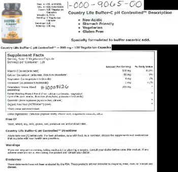 Country Life Buffer-C pH Controlled 500 mg - supplement