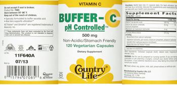 Country Life Buffer-C pH Controlled 500 mg - supplement