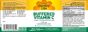 Country Life Buffered Vitamin C 1,000 mg - supplement