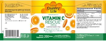 Country Life Buffered Vitamin C Rescue 1,000 mg - supplement