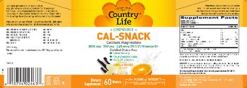 Country Life Cal-Snack Calcium Magnesium Vanilla Orange Flavor - supplement