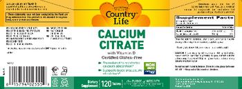 Country Life Calcium Citrate with Vitamin D - supplement