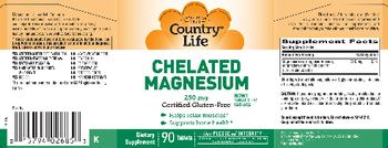 Country Life Chelated Magnesium 250 mg - supplement