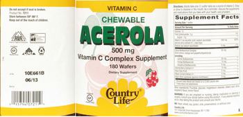 Country Life Chewable Acerola 500 mg - supplement