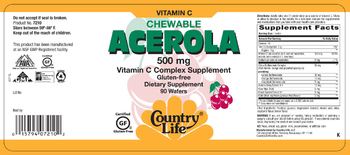 Country Life Chewable Acerola 500 mg - supplement