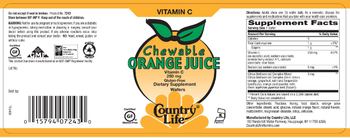 Country Life Chewable Orange Juice Vitamin C 250 mg - supplement