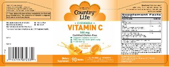Country Life Chewable Vitamin C 500 mg Juicy Orange - supplement