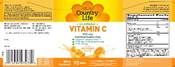 Country Life Chewable Vitamin C 500 mg Juicy Orange Flavor - supplement