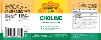 Country Life Choline - supplement