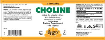 Country Life Choline - supplement