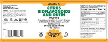 Country Life Citrus Bioflavonoids And Rutin 1000 mg - supplement