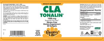 Country Life CLA Tonalin 1000 mg - supplement