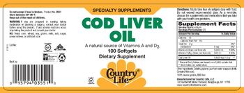 Country Life Cod Liver Oil - supplement