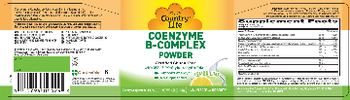 Country Life Coenzyme B-Complex Powder Lemon Lime - supplement