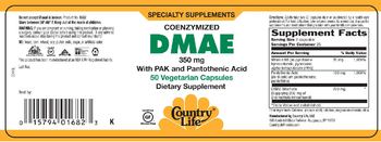 Country Life Coenzymized DMAE 350 mg - supplement