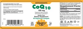 Country Life CoQ10 100 mg - supplement