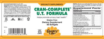 Country Life Cran-Complete U.T. Formula - supplement