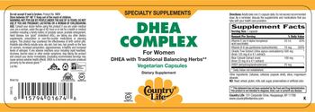 Country Life DHEA Complex For Women - supplement