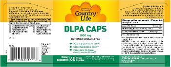 Country Life DLPA Caps 1000 mg - supplement