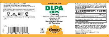 Country Life DLPA Caps 1000 mg - supplement
