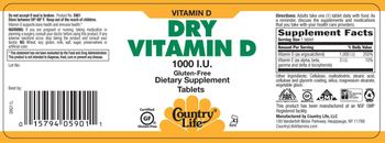 Country Life Dry Vitamin D 1000 IU - supplement