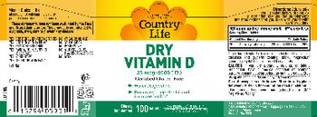Country Life Dry Vitamin D 25 mcg - supplement