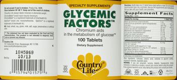 Country Life Glycemic Factors - supplement