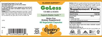 Country Life GoLess For Men & Women - supplement