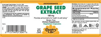 Country Life Grape Seed Extract 100 mg - supplement