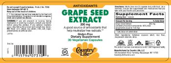 Country Life Grape Seed Extract 200 mg - supplement