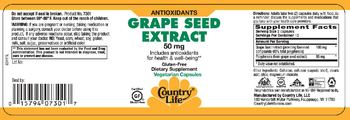 Country Life Grape Seed Extract 50 mg - supplement